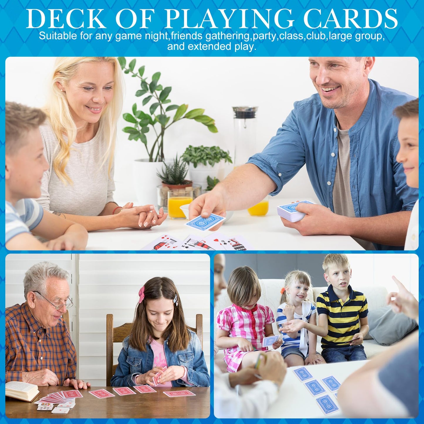 Zubebe 96-Pack Playing Cards Bulk Decks | Mini 2.25 x 3.5-Inch Red & Blue
