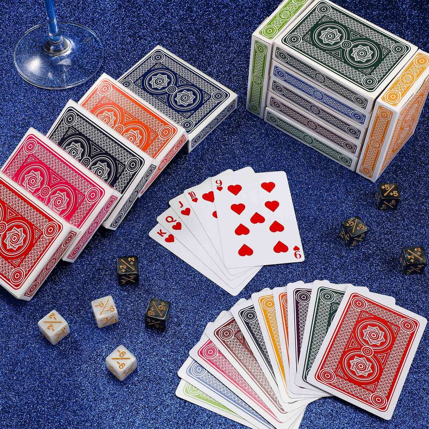 Zubebe 12 Pcs Playing Cards – Bulk Decks, Standard Poker Size, Hexagram Style