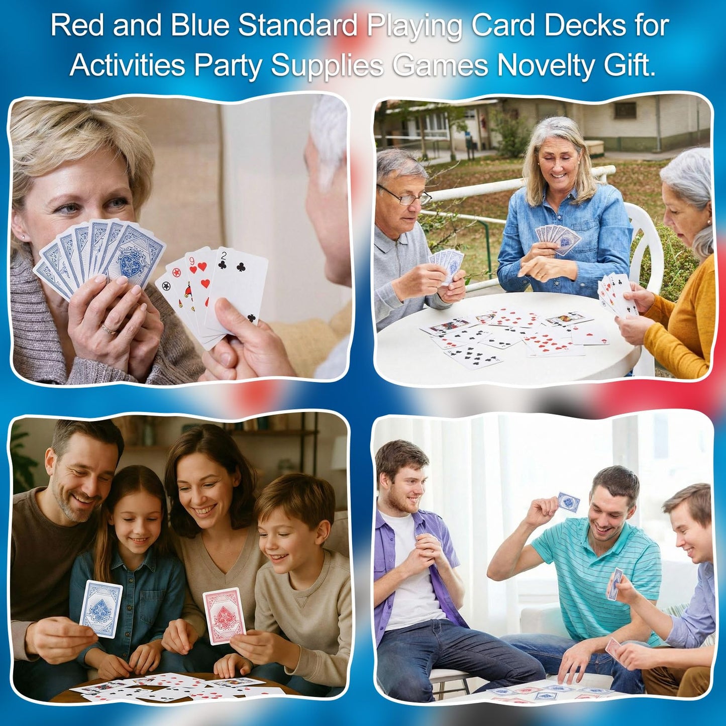 Zubebe 48-Pack Playing Cards Bulk Deck – Poker Size, Travel Friendly