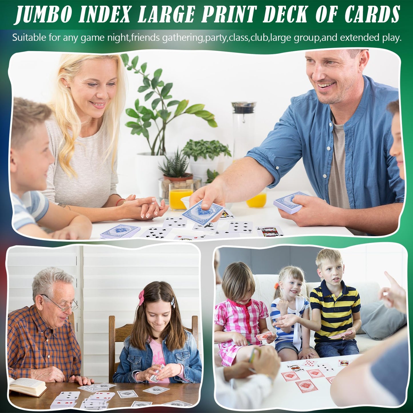 Zubebe 24-Pack Playing Cards – 52-Card Decks in 12 Color-Back Variants, Standard Poker Size