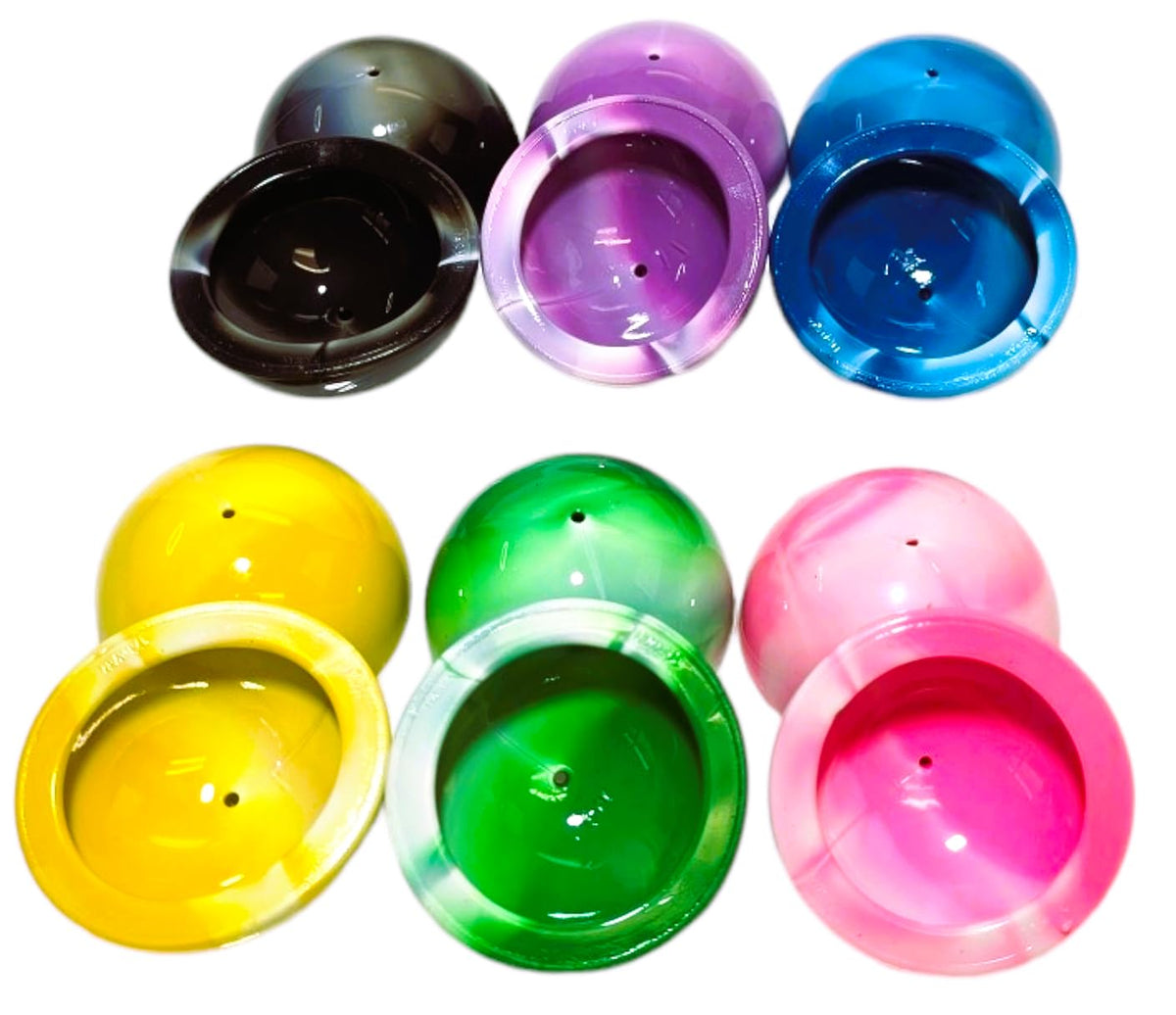 Zugar Land Colorful Rubber Marble Poppers – 12 Pack, 1.75-inch Tie-Dye Pop-Ups