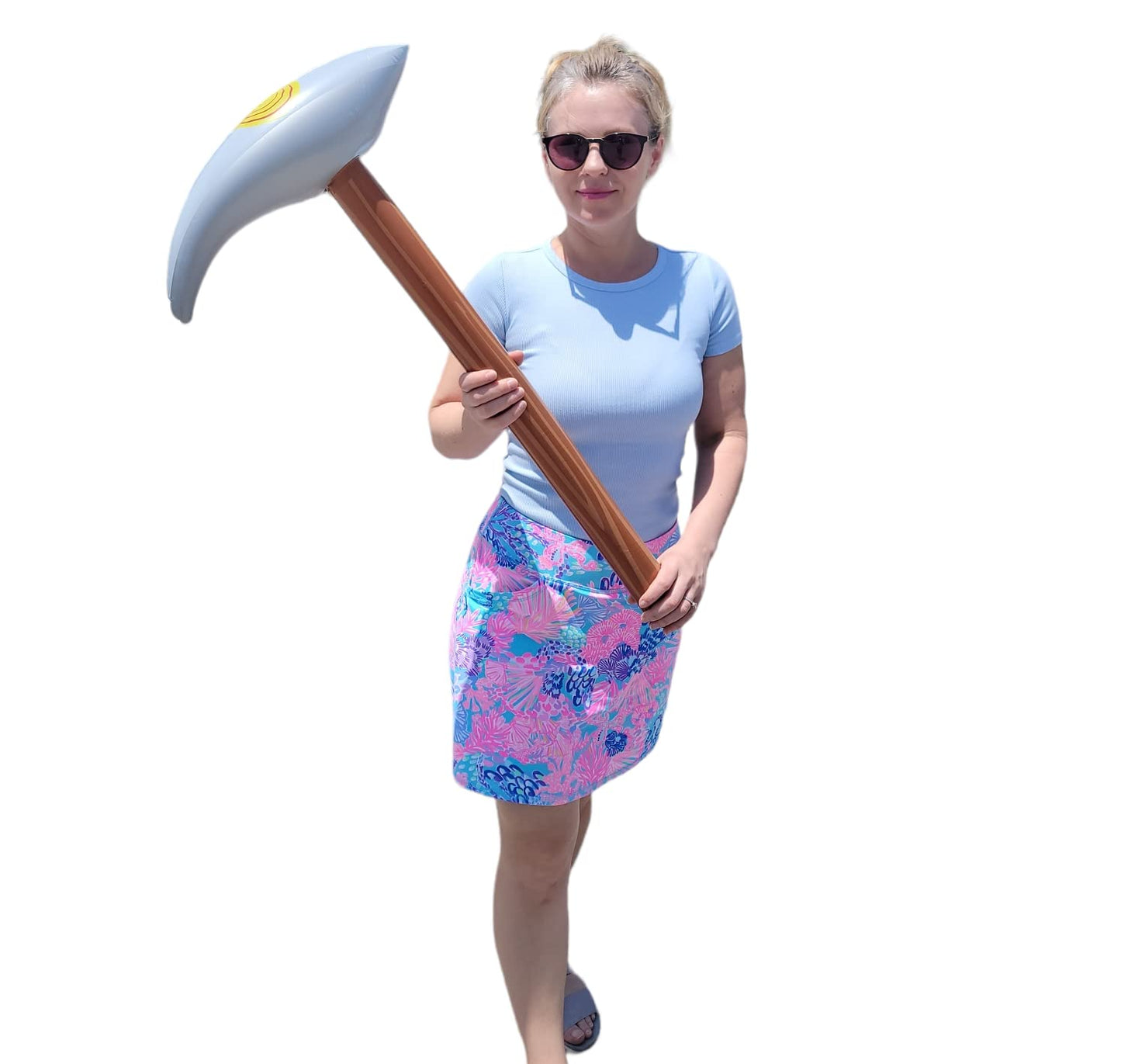 Zugar Land Pick Axe Inflate 33-inch – 1 Pack Vinyl Mining Tool for Party Decor