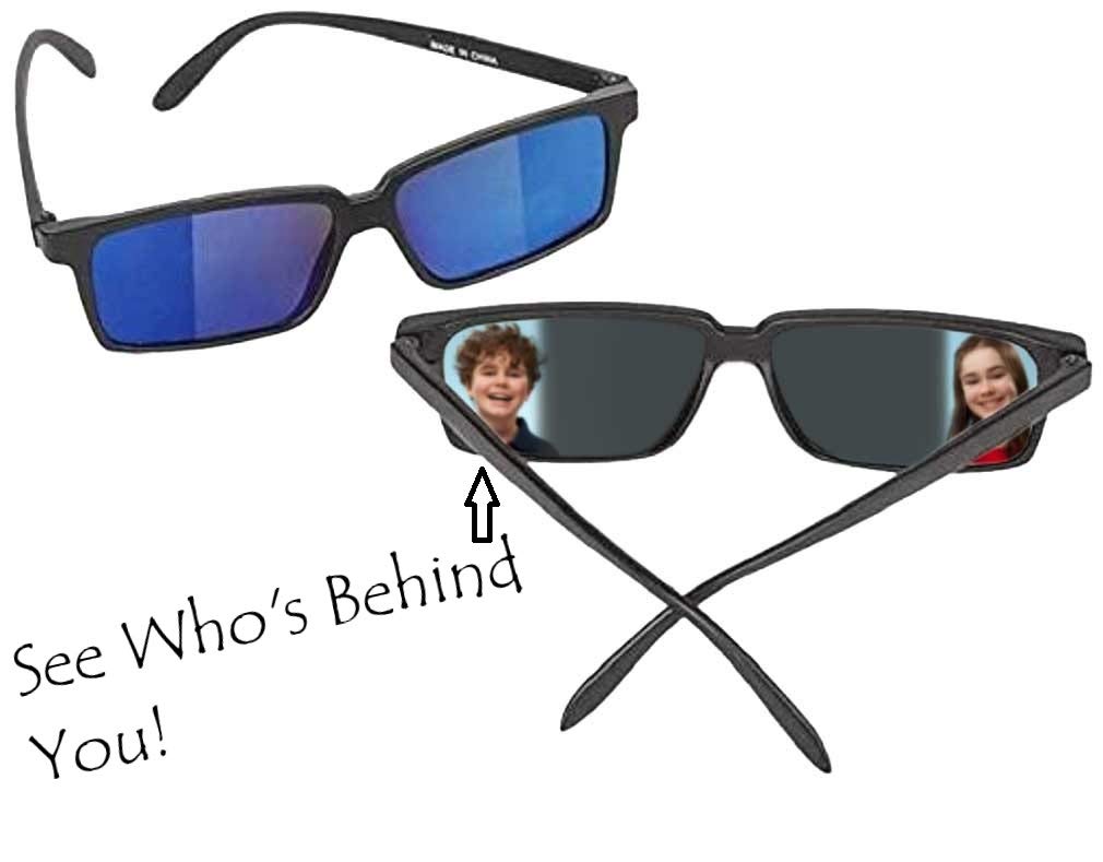 Zugar Land Top Secret Spy Glasses for Kids - Rear-View Sunglasses with UV Protection (1 Pack)
