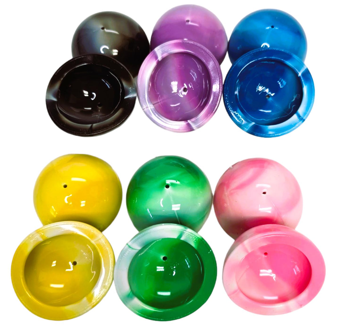 Zugar Land Colorful Rubber Marble Poppers – 12 Pack, 1.75-inch Tie-Dye Pop-Ups