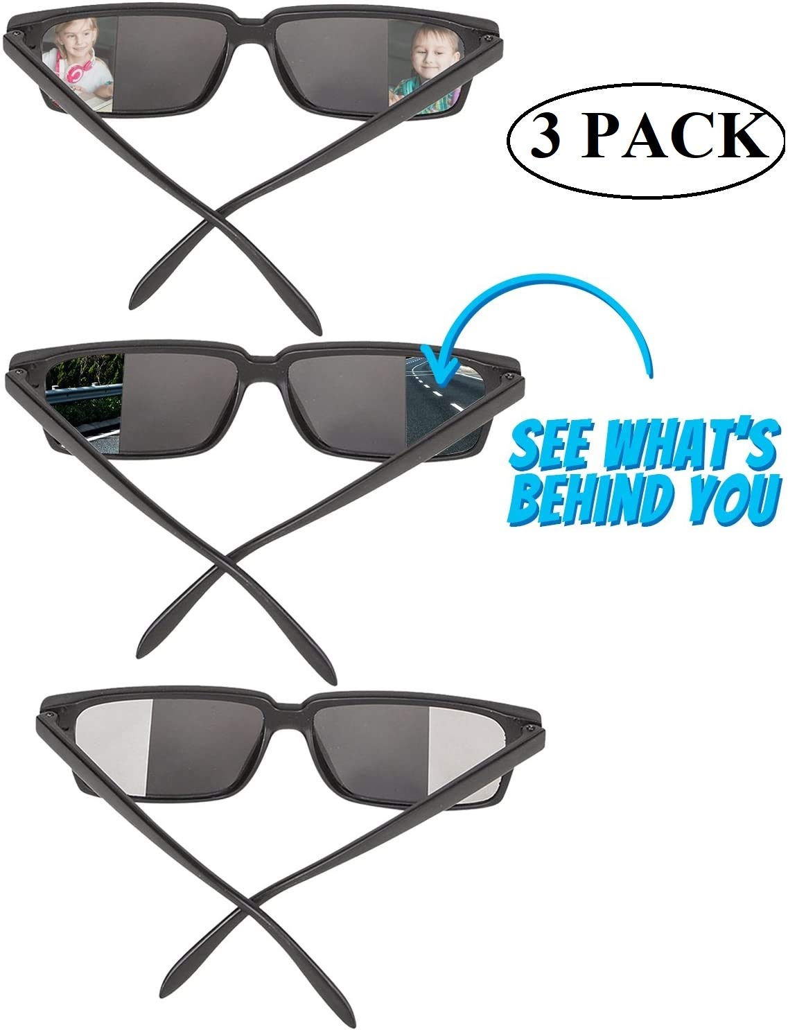 Zugar Land Top Secret Spy Glasses for Kids - Rear-View Sunglasses with UV Protection (1 Pack)
