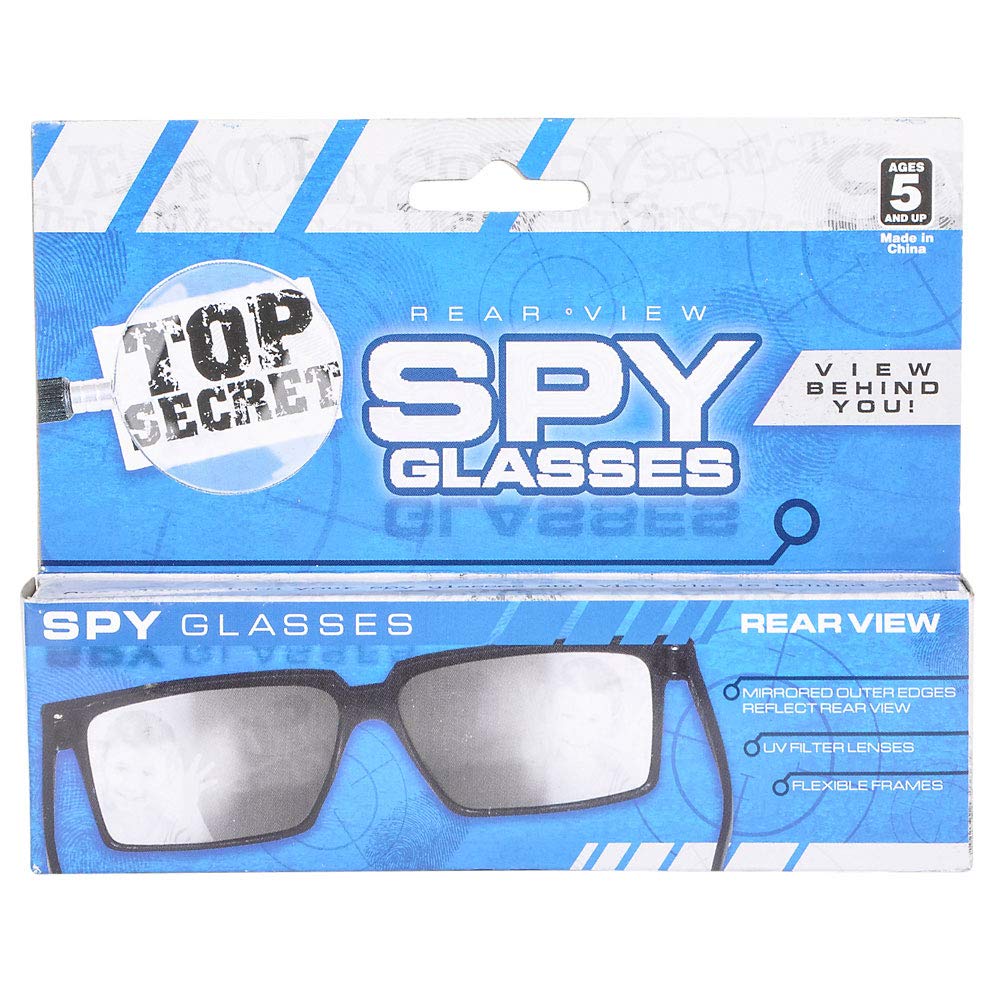 Zugar Land Top Secret Spy Glasses for Kids - Rear-View Sunglasses with UV Protection (1 Pack)