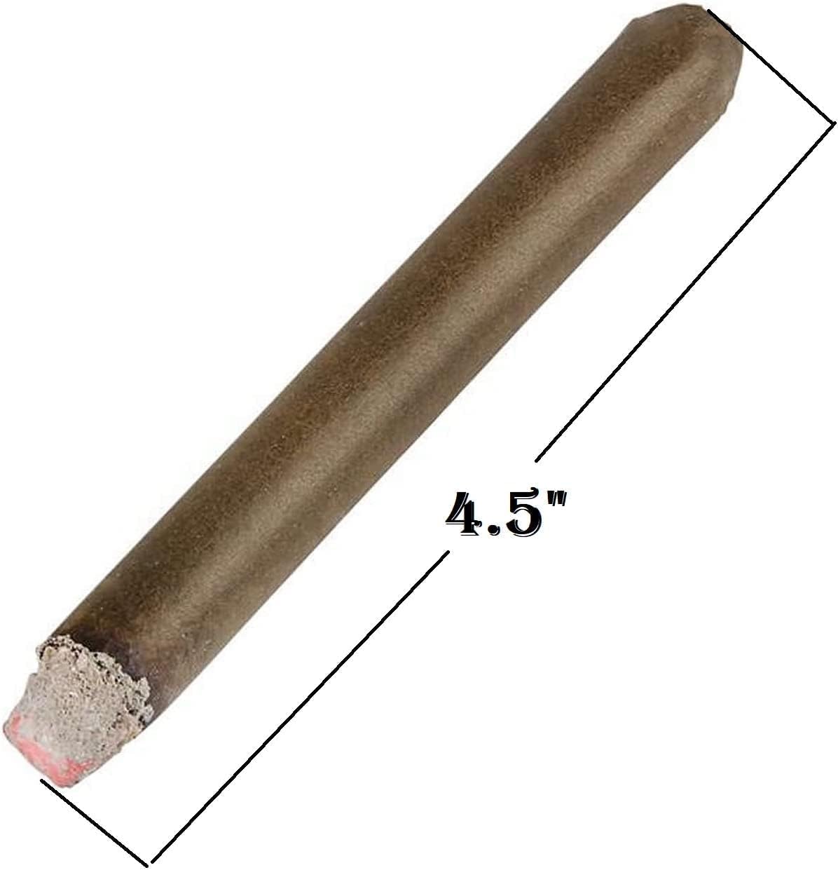 Zugar Land Realistic Fake Stage Puff Cigar – 4.5-inch Faux Brown Prop (Lit Up)