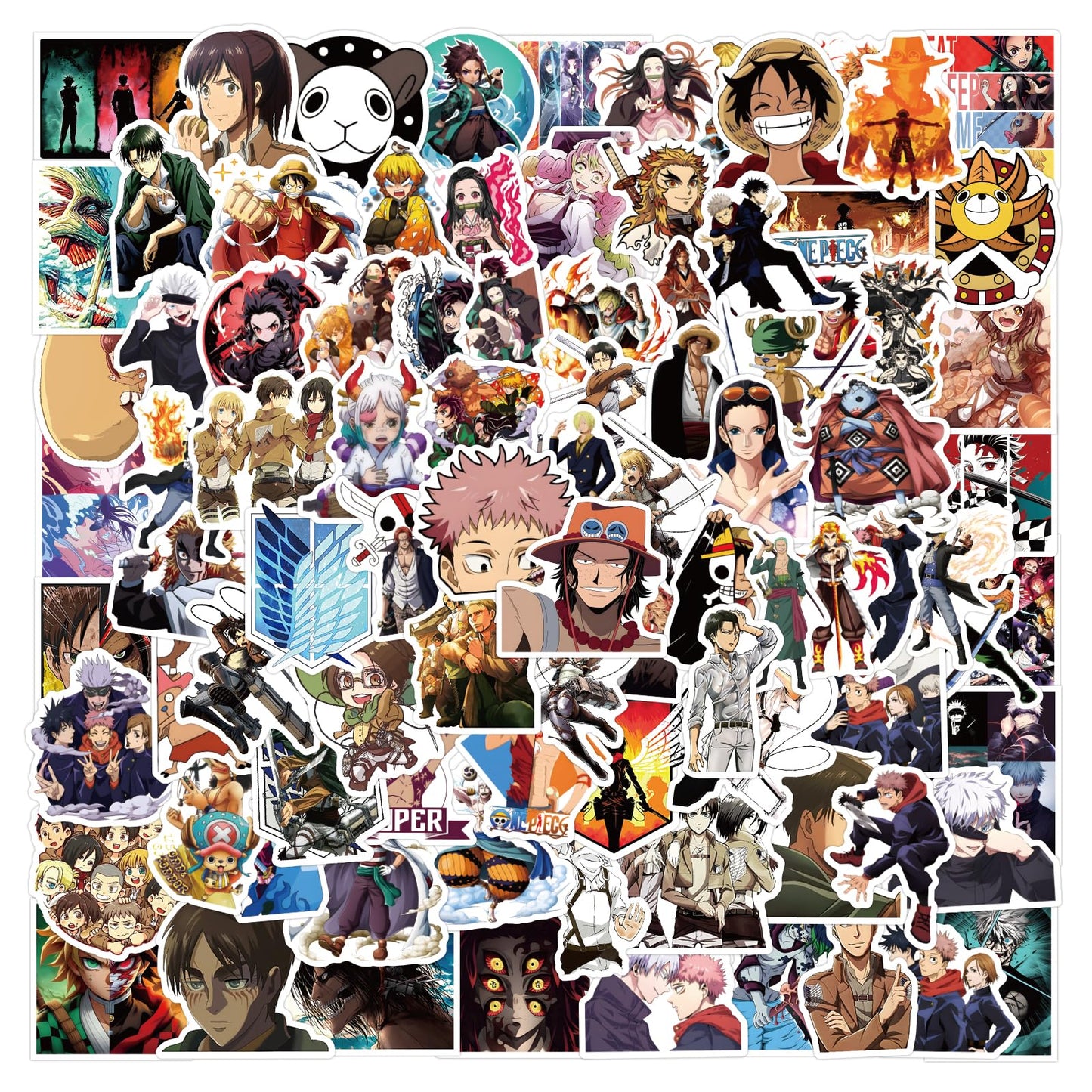 ZUIYIJIANGNAN Mixed Japanese Anime Stickers — 200Pcs Waterproof Vinyl for Laptops, Water Bottles, Journals