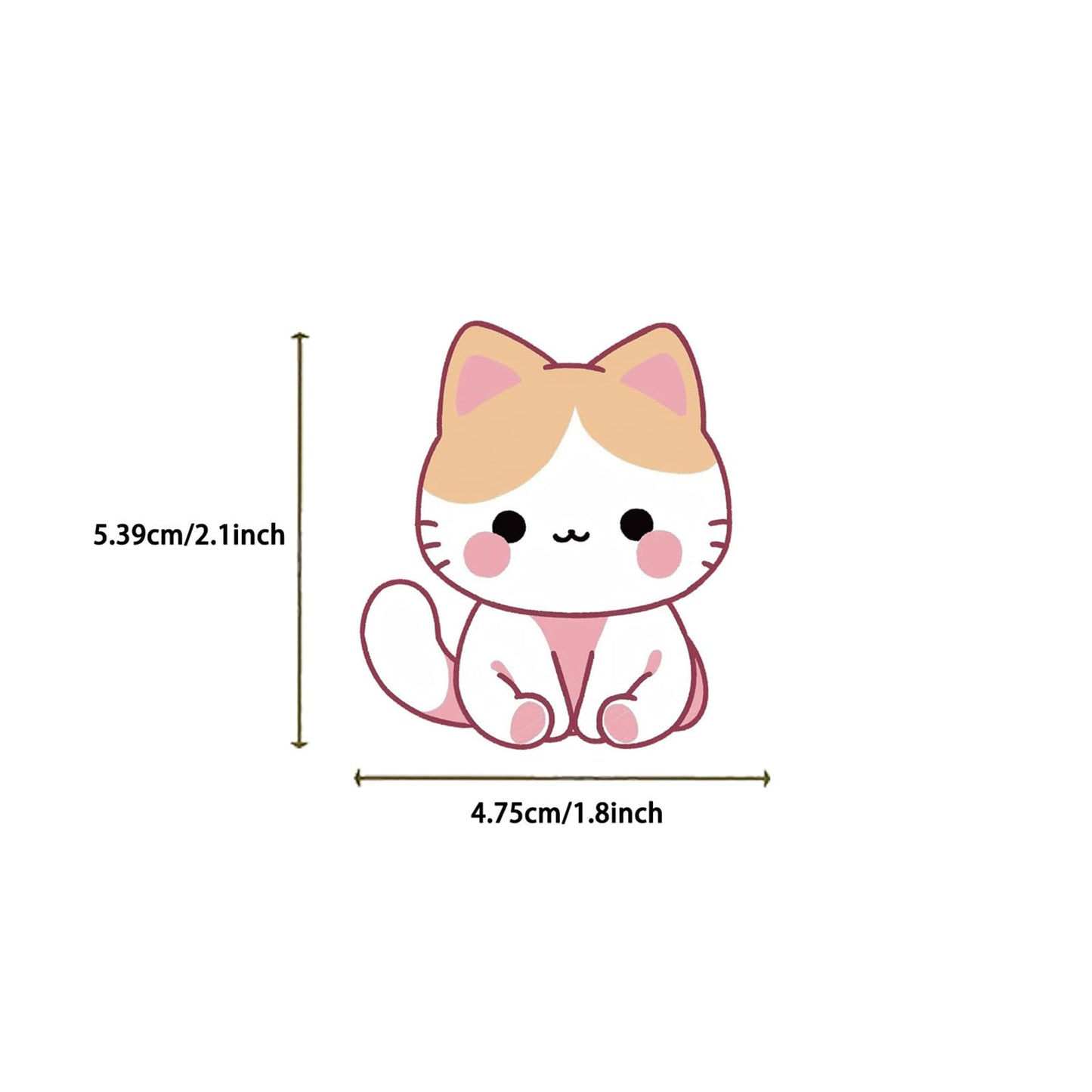 50 Pcs Cute Cat Stickers for Kids | Waterproof Vinyl Kawaii Cats - ZUIYIJIANGNAN