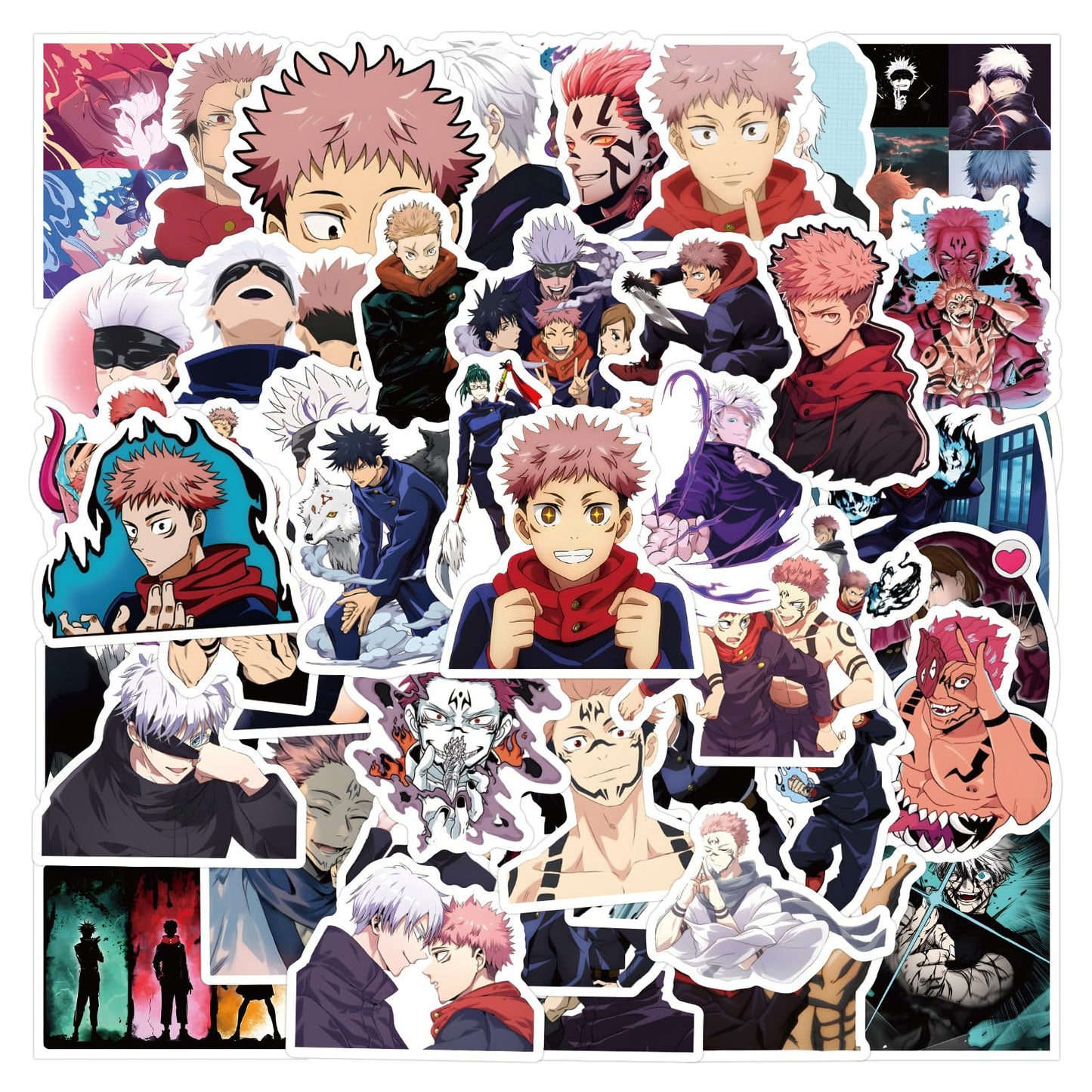 ZUIYIJIANGNAN Jujutsu Kaisen Stickers – 55pc Waterproof Vinyl Set for Laptops, Water Bottles, Notebooks