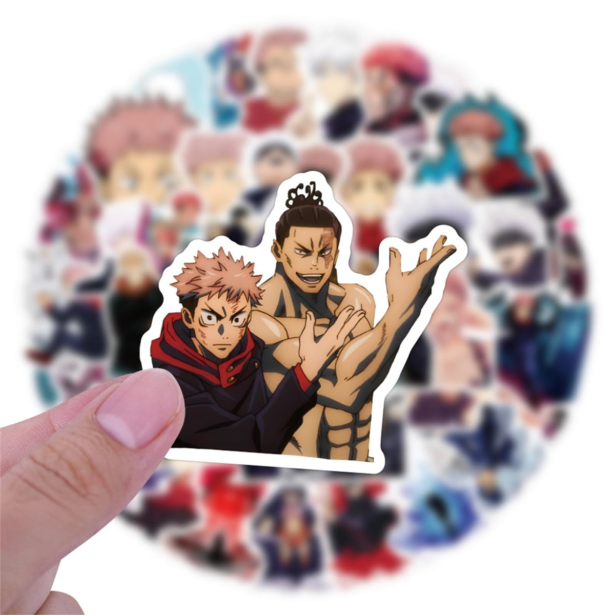 ZUIYIJIANGNAN Jujutsu Kaisen Stickers – 55pc Waterproof Vinyl Set for Laptops, Water Bottles, Notebooks
