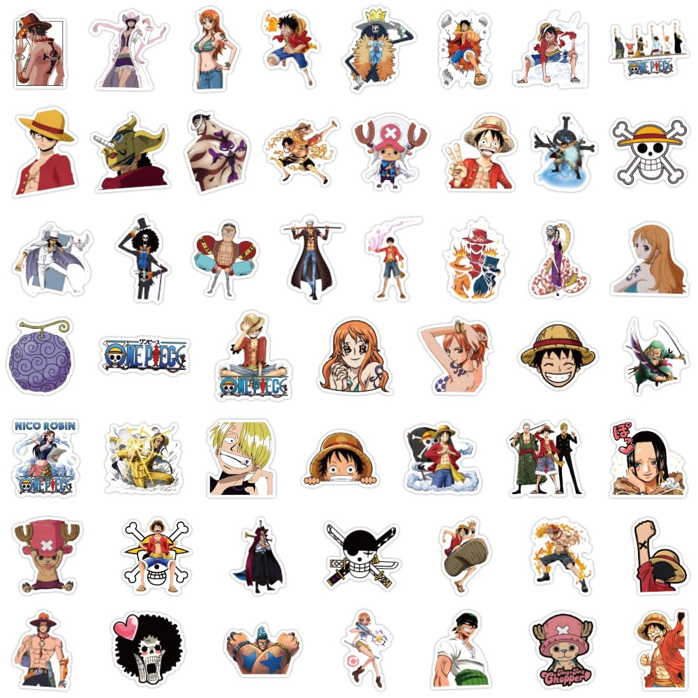 ZUIYIJIANGNAN 110Pcs One Piece Stickers – Waterproof Vinyl Decals for Laptops, Water Bottles & More