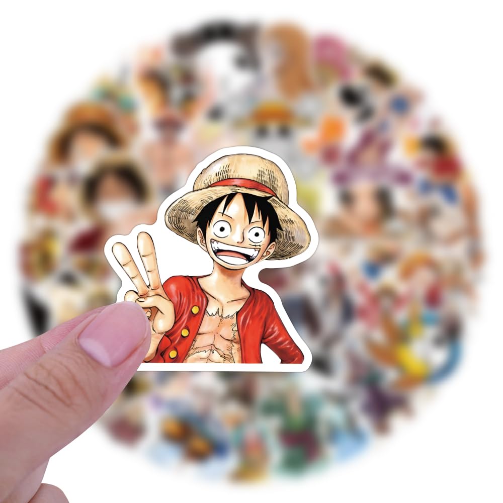 ZUIYIJIANGNAN 110Pcs One Piece Stickers – Waterproof Vinyl Decals for Laptops, Water Bottles & More