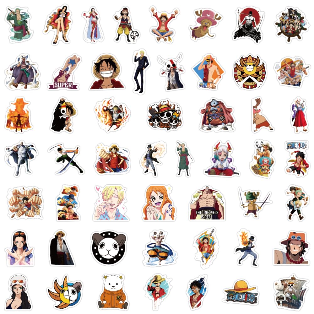 ZUIYIJIANGNAN 110Pcs One Piece Stickers – Waterproof Vinyl Decals for Laptops, Water Bottles & More