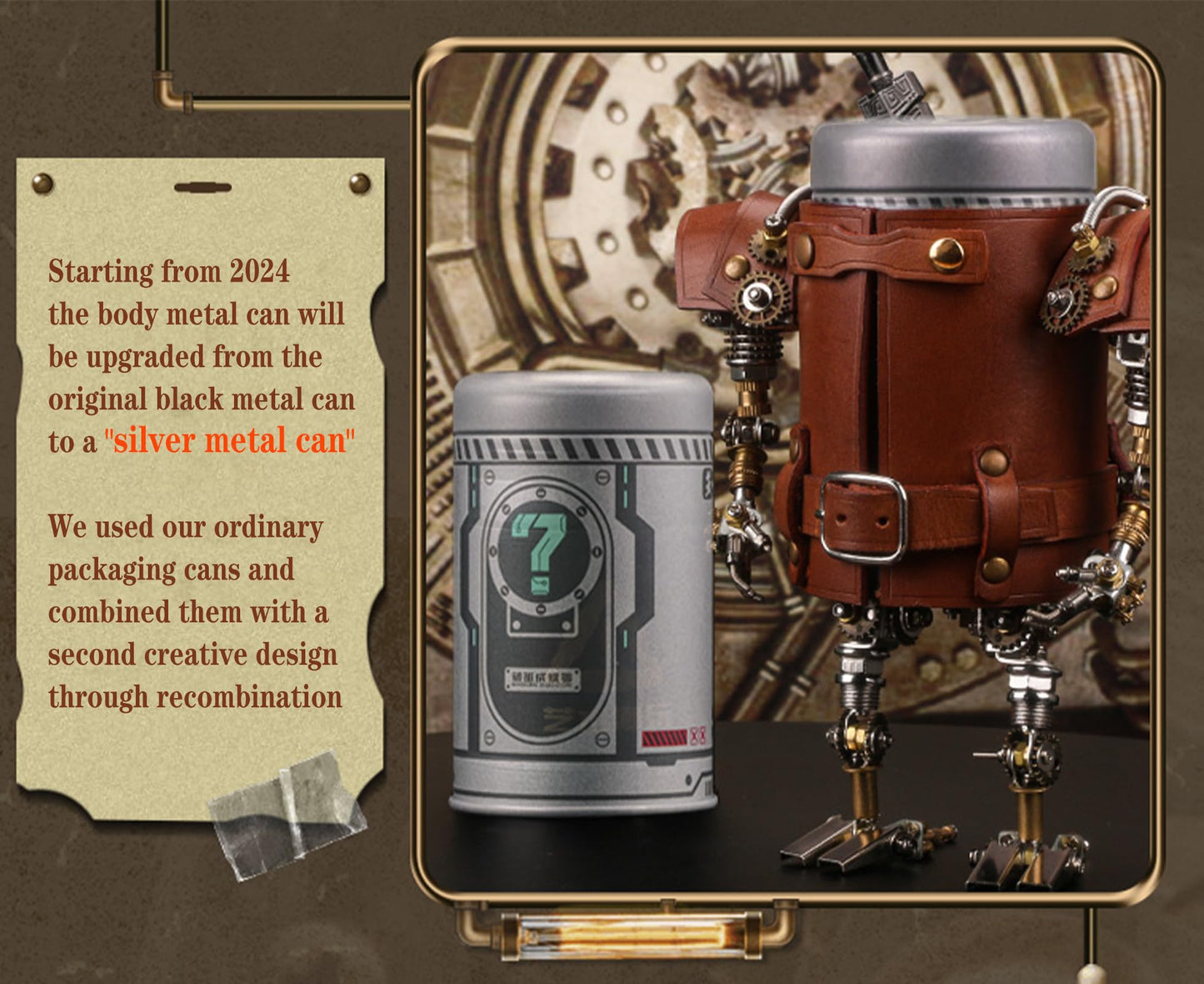 ZUNPINSPACE Adult 3D Metal Puzzle – Steampunk Pen Holder & Mechanical Model Set