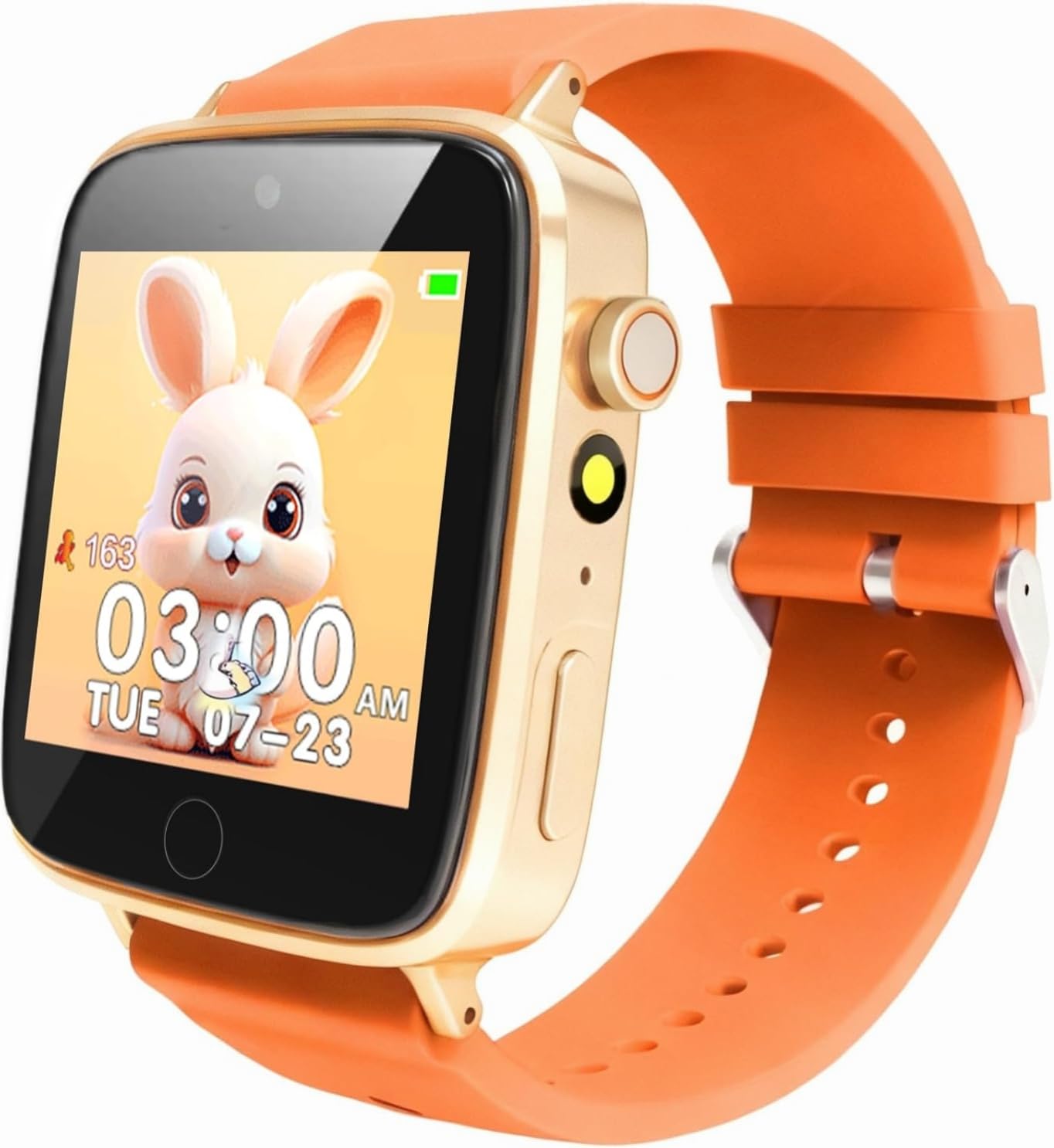 ZUODUN Kids Watch for Girls – Orange Smart Watch with Camera, 26 Games, Alarm, Pedometer & Audiobooks