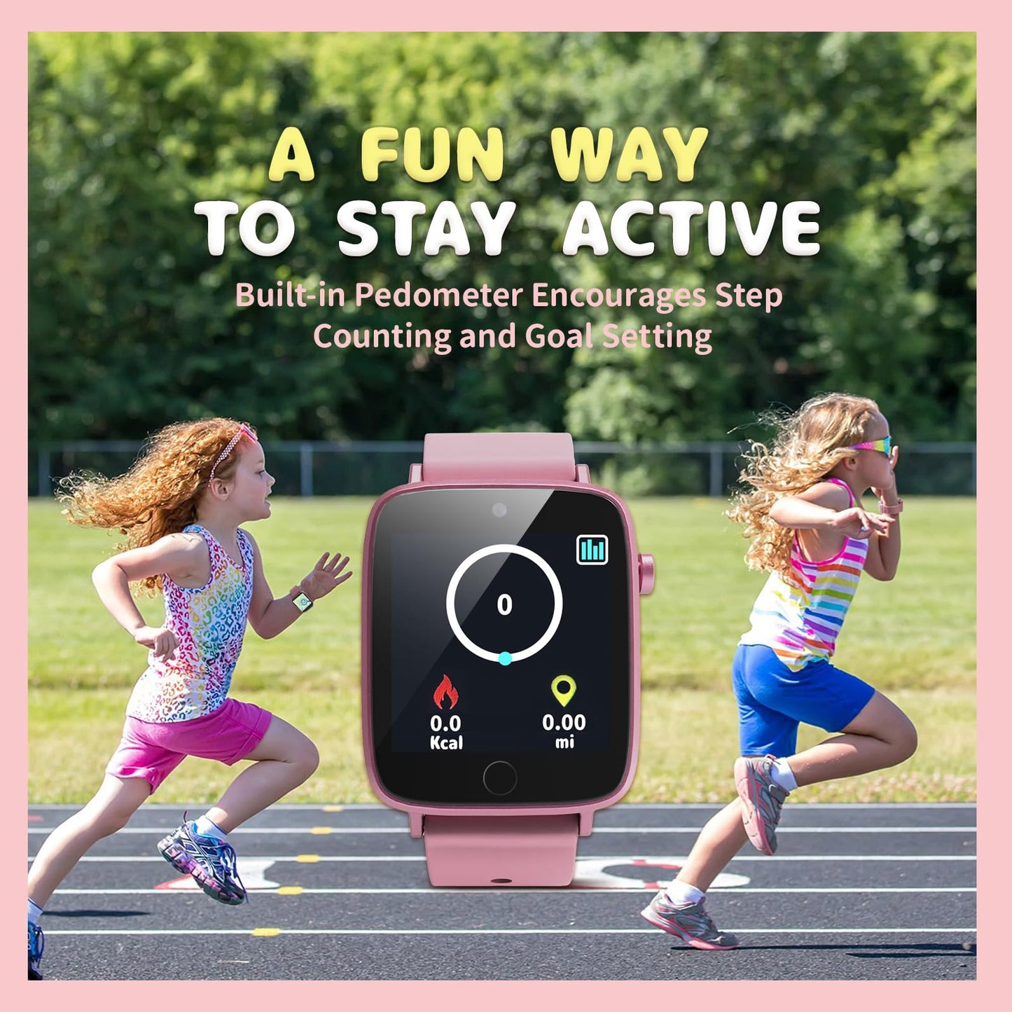 ZUODUN Kids Watch for Girls – Camera, 26 Puzzle Games, Alarm, Pedometer & Learning Cards