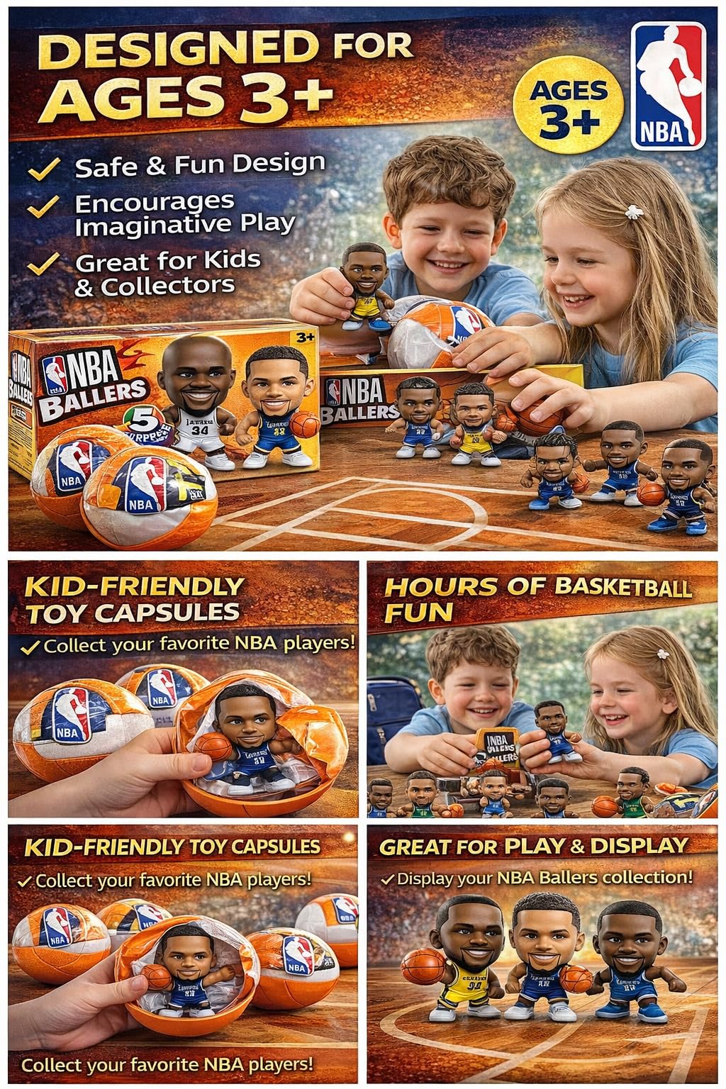 ZURU 5 Surprise NBA Ballers Series 2 – Official NBA Collectible Figures & Surprise Capsules