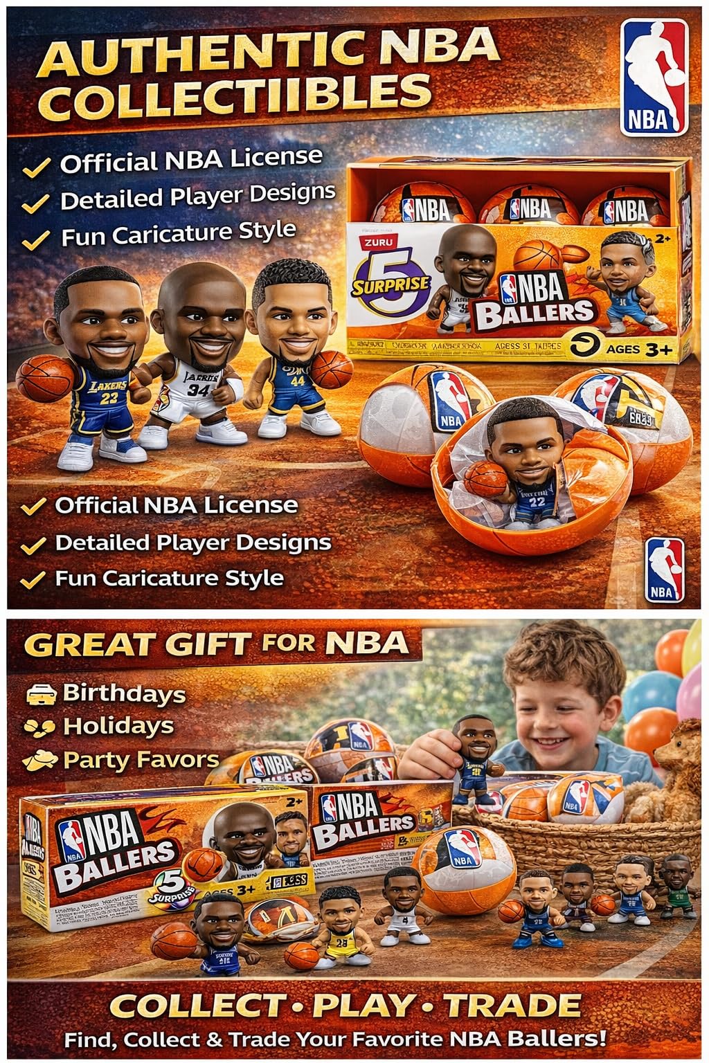 ZURU 5 Surprise NBA Ballers Series 2 – Official NBA Collectible Figures & Surprise Capsules