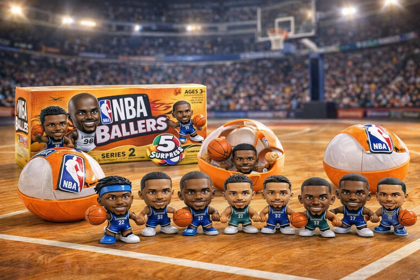 ZURU 5 Surprise NBA Ballers Series 2 – Official NBA Collectible Figures & Surprise Capsules