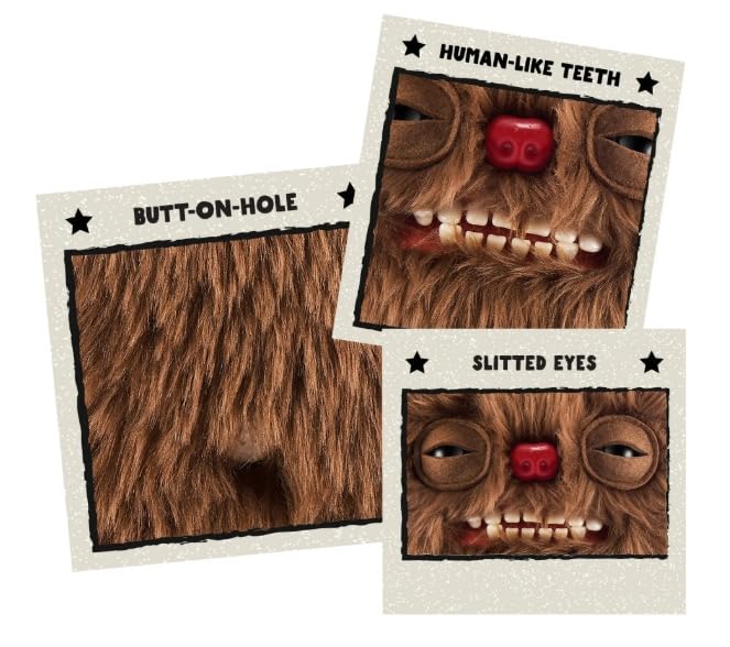 ZURU Fuggler Festive Fuggs 9-Inch Plush — Ugly Monster Toy With Teeth (Snowman, Reindeer, Gingerbread)