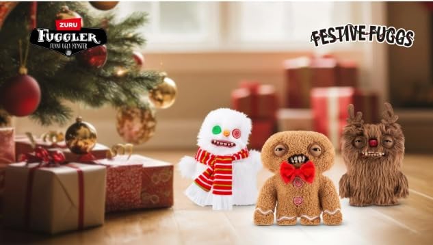 ZURU Fuggler Festive Fuggs 9-Inch Plush - Gingerbread Ugly Monster Toy