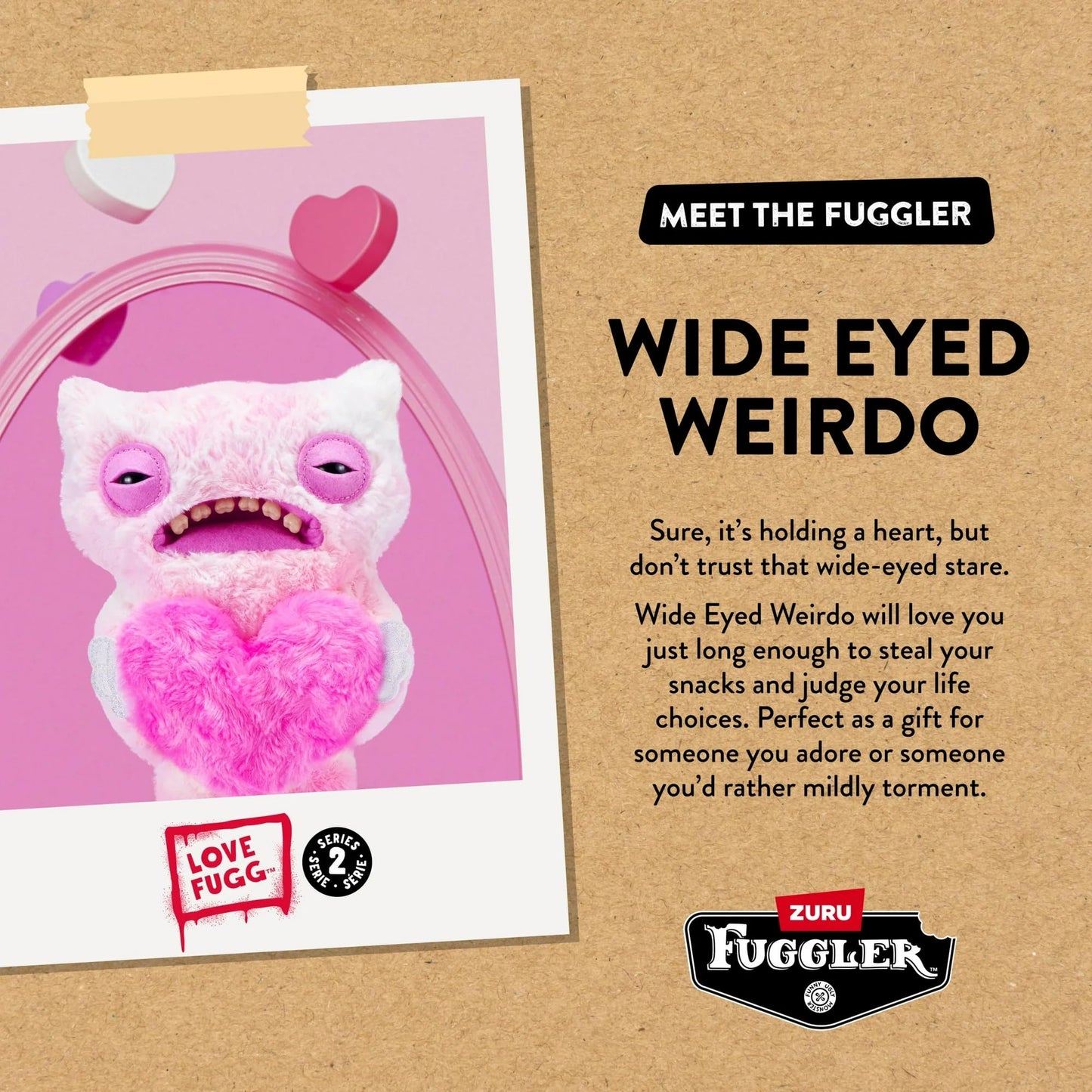 ZURU Fuggler Love Fuggs S2 Pink – Collectible Plush with Quirky Charm