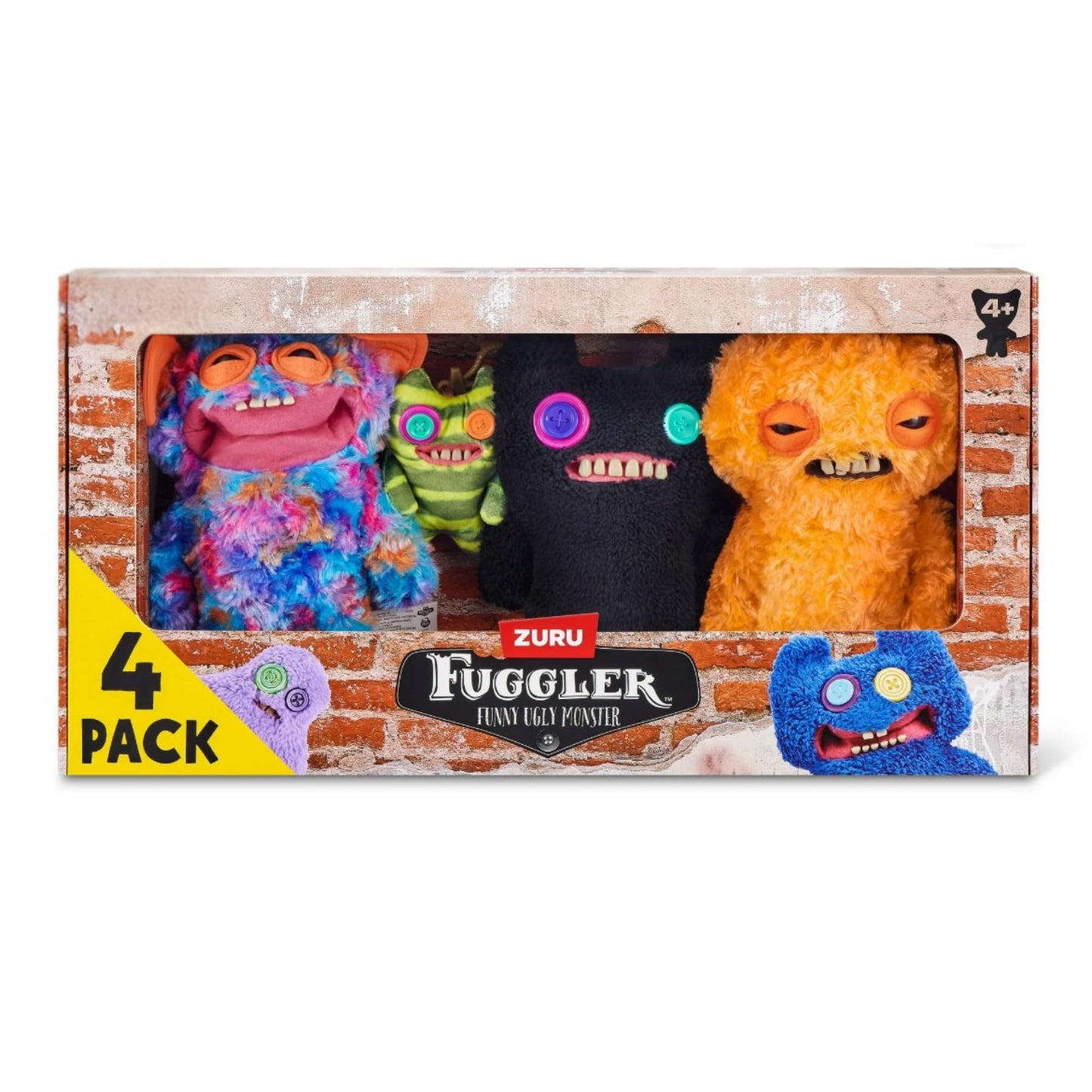 ZURU Fuggler Funny Ugly Monster Plush Toys – Limited Edition 4-Pack by ZURU