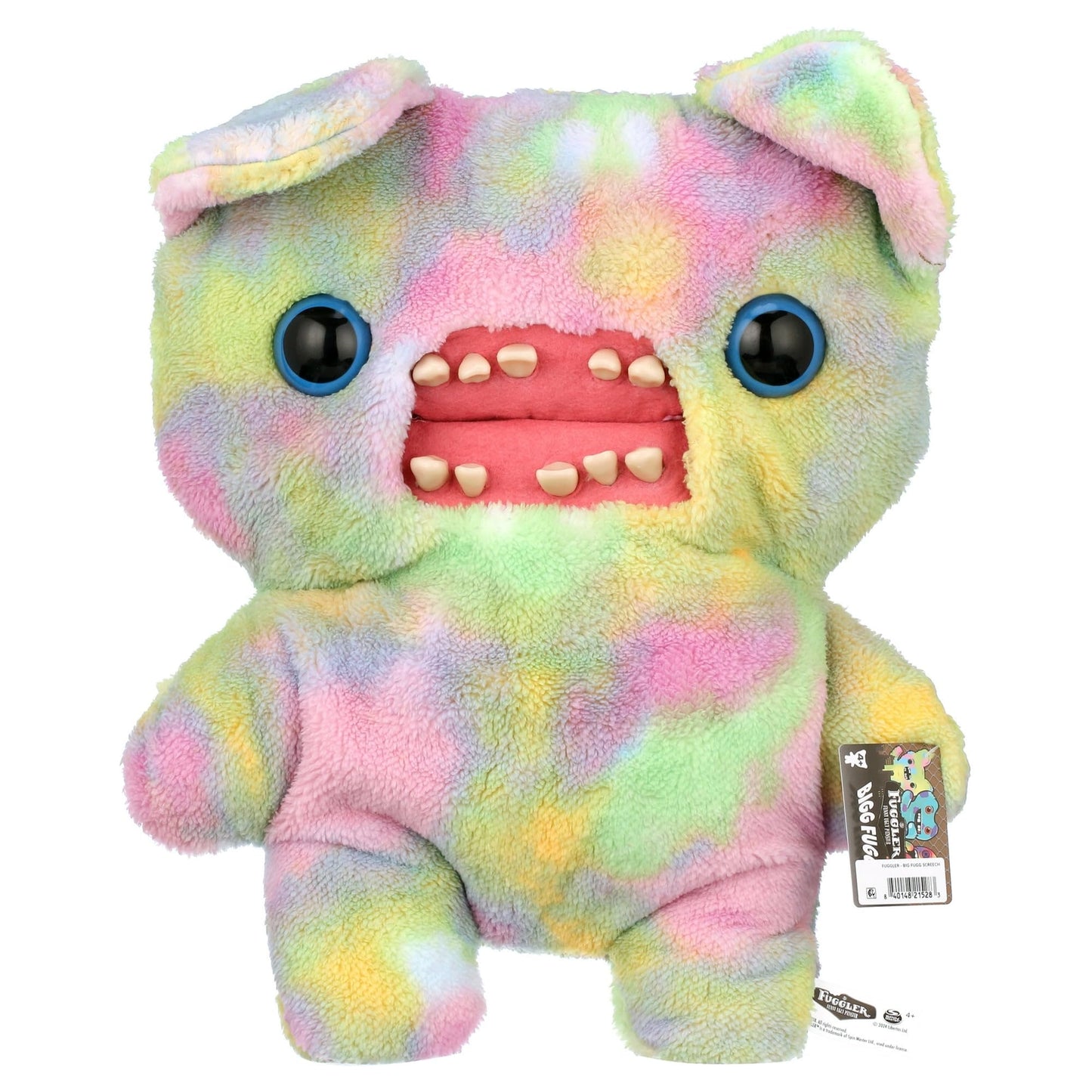 ZURU Fugglers Bigg Fuggs Screech – 17-Inch Pastel Tie-Dye Plush Monster