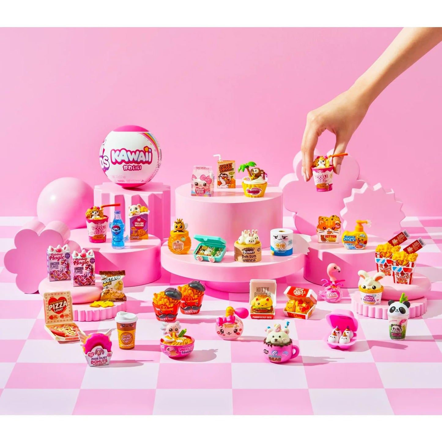 ZURU Kawaii Food Mini Brands Mystery Set – Surprise Mini Food Toys Bundle with Stickers