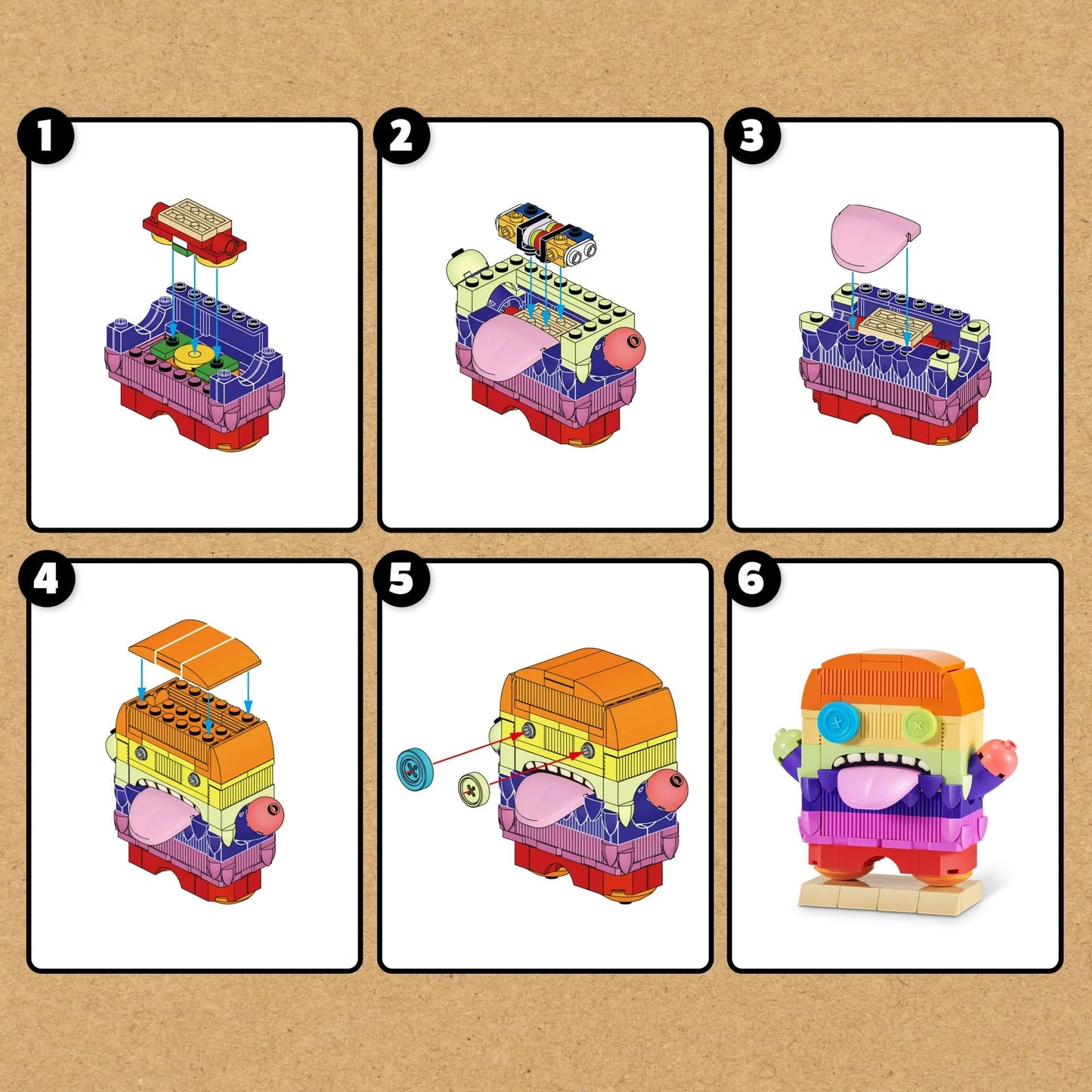 ZURU MAX Build More Premium Fuggler Collection – 167-Piece Building Brick Toy (Oogah Boogah)