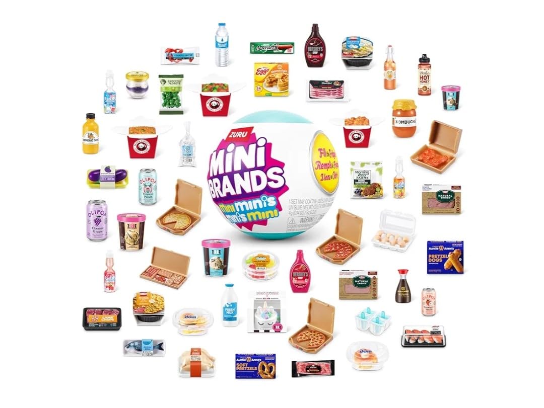 ZURU Mini Minis Refrigerator – Fill The Fridge Set with 60+ Collectibles