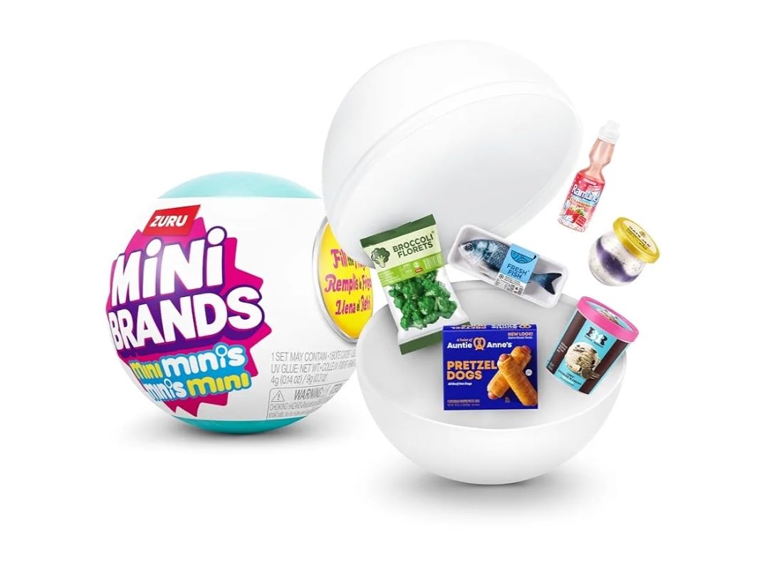 ZURU Mini Minis Refrigerator – Fill The Fridge Set with 60+ Collectibles