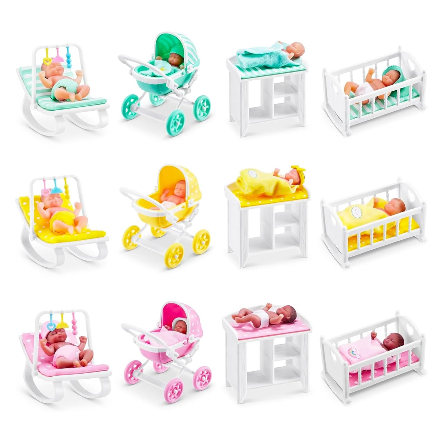 Zuru My Mini Baby Mystery Toy Set – Bundle with 2 Series 1 Balls, Stickers & Door Hanger | For Kids