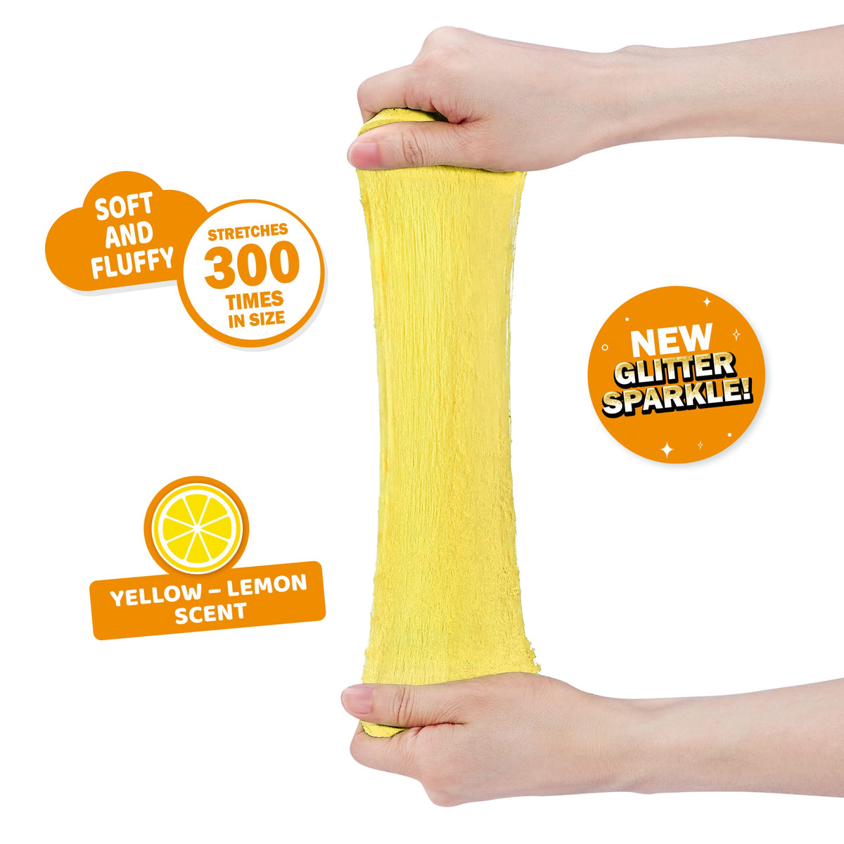 ZURU Oosh Cotton Candy Slime 100g – Lemon Scent, Fluffy & Stretchy for Kids