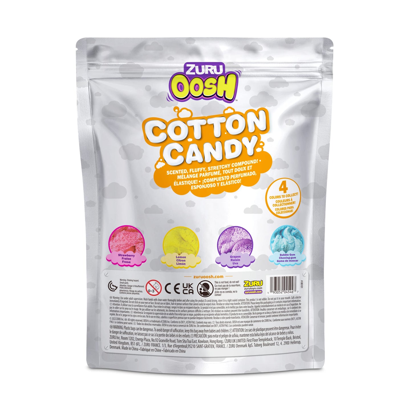 ZURU Oosh Cotton Candy Slime 100g – Lemon Scent, Fluffy & Stretchy for Kids