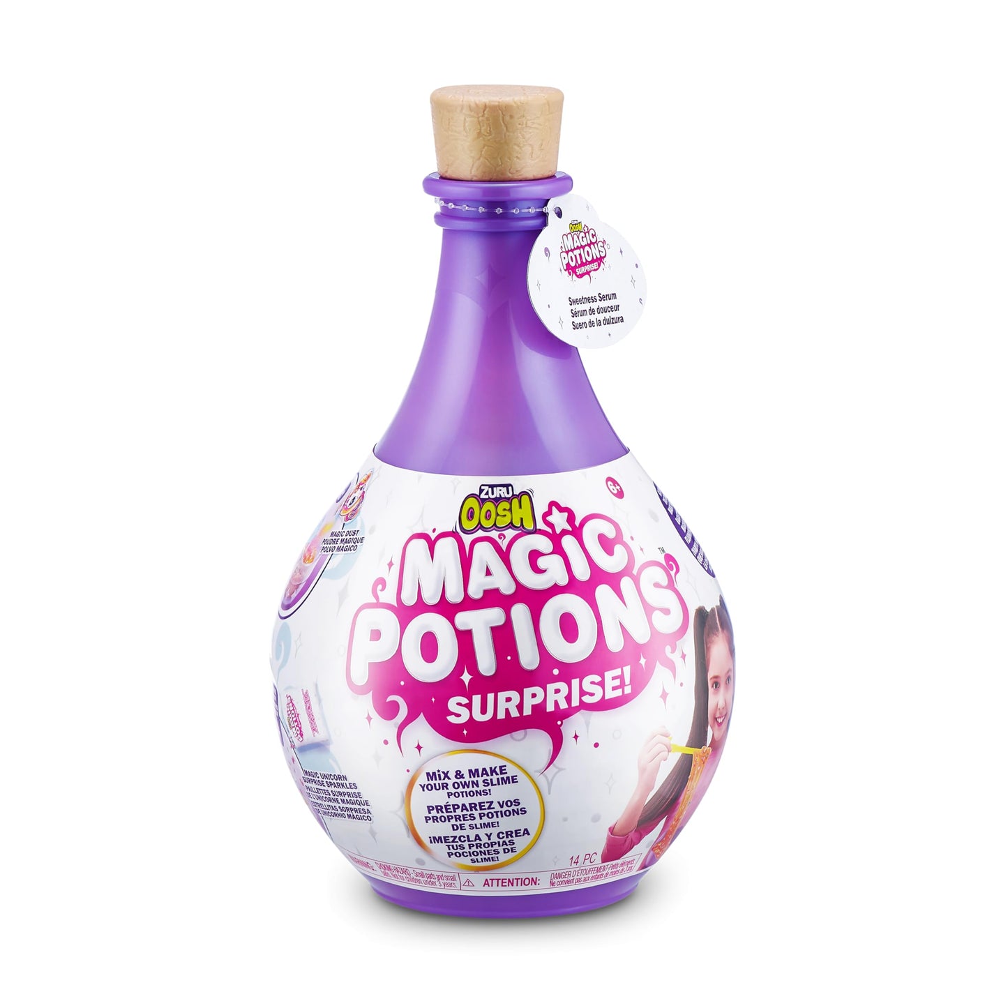 Oosh Potions Slime Surprise Purple — ZURU OOSH DIY Slime Kit with Sparkles, Beads & Glow Wand