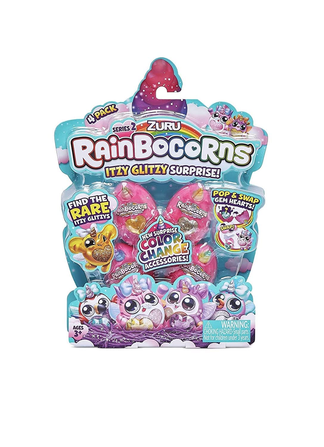 Rainbocorns 4Pk Itzy Glitzy Surprise Series 2 by ZURU - United Pacific Designs