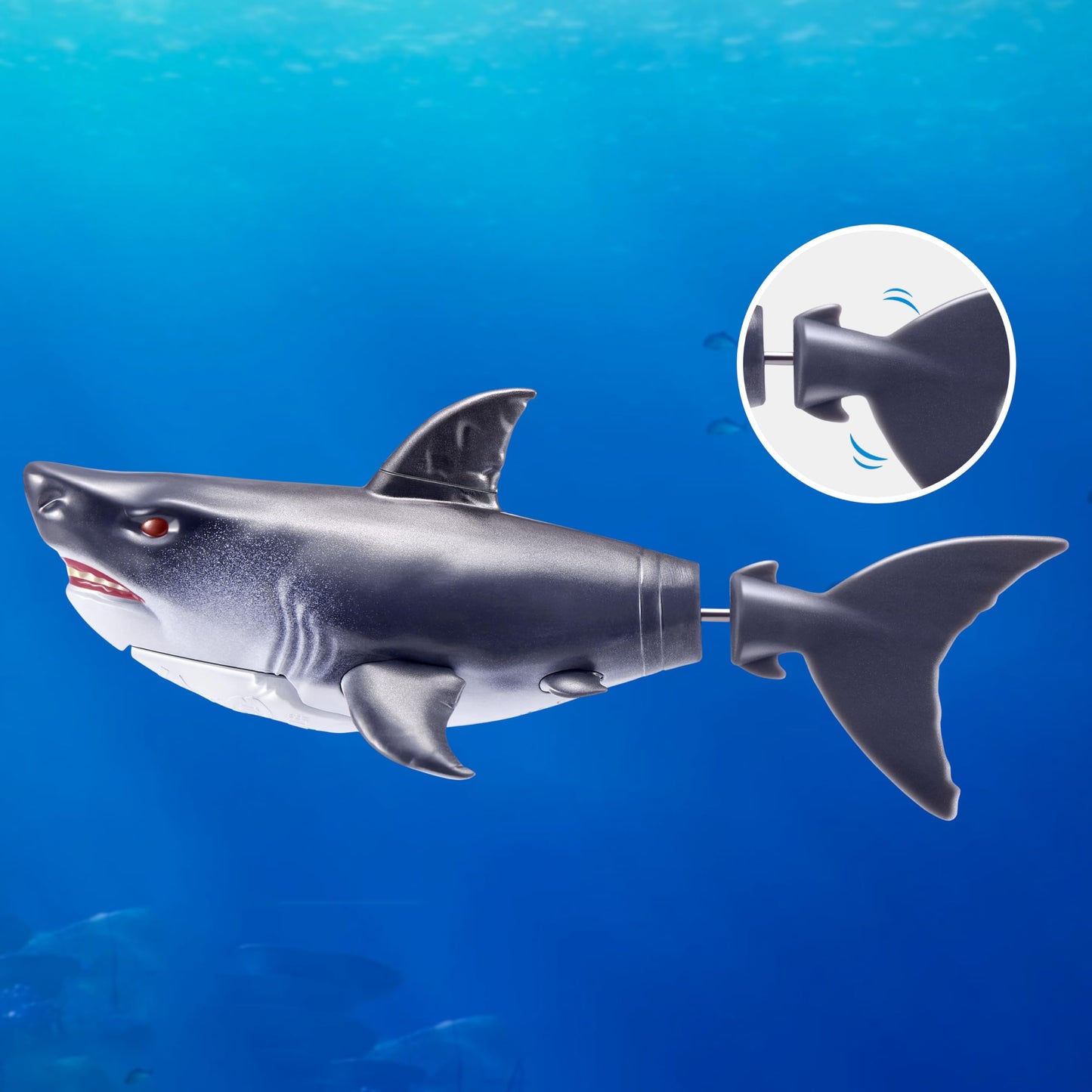 Robo Alive Water Activated Shark 2 Pack (Grey) by ZURU – Realistic Swimming Robotic Bath Toy