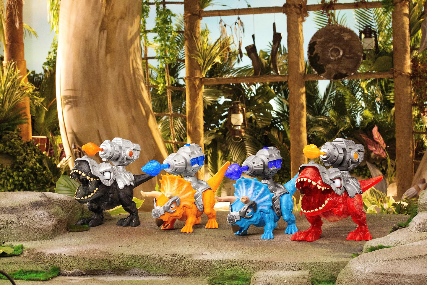 ZURU SMASHERS Dino Island T-Rex Battles (Black Version) – 50+ Surprises, Sand & Slime Battle Set