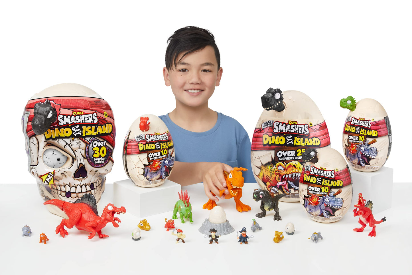 Smashers Dino Island Mini Egg T-Rex by ZURU – 10 Surprises, Slime & Sand (Ages 5+)