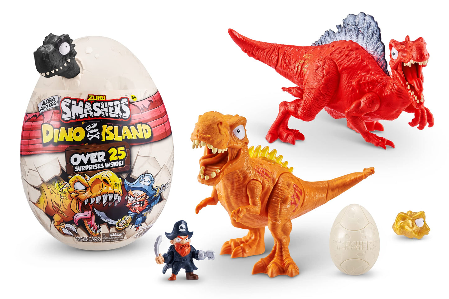 ZURU SMASHERS Dino Island Mega Egg Spinosaurus – 25 Surprises, Slime & More | Ages 5+