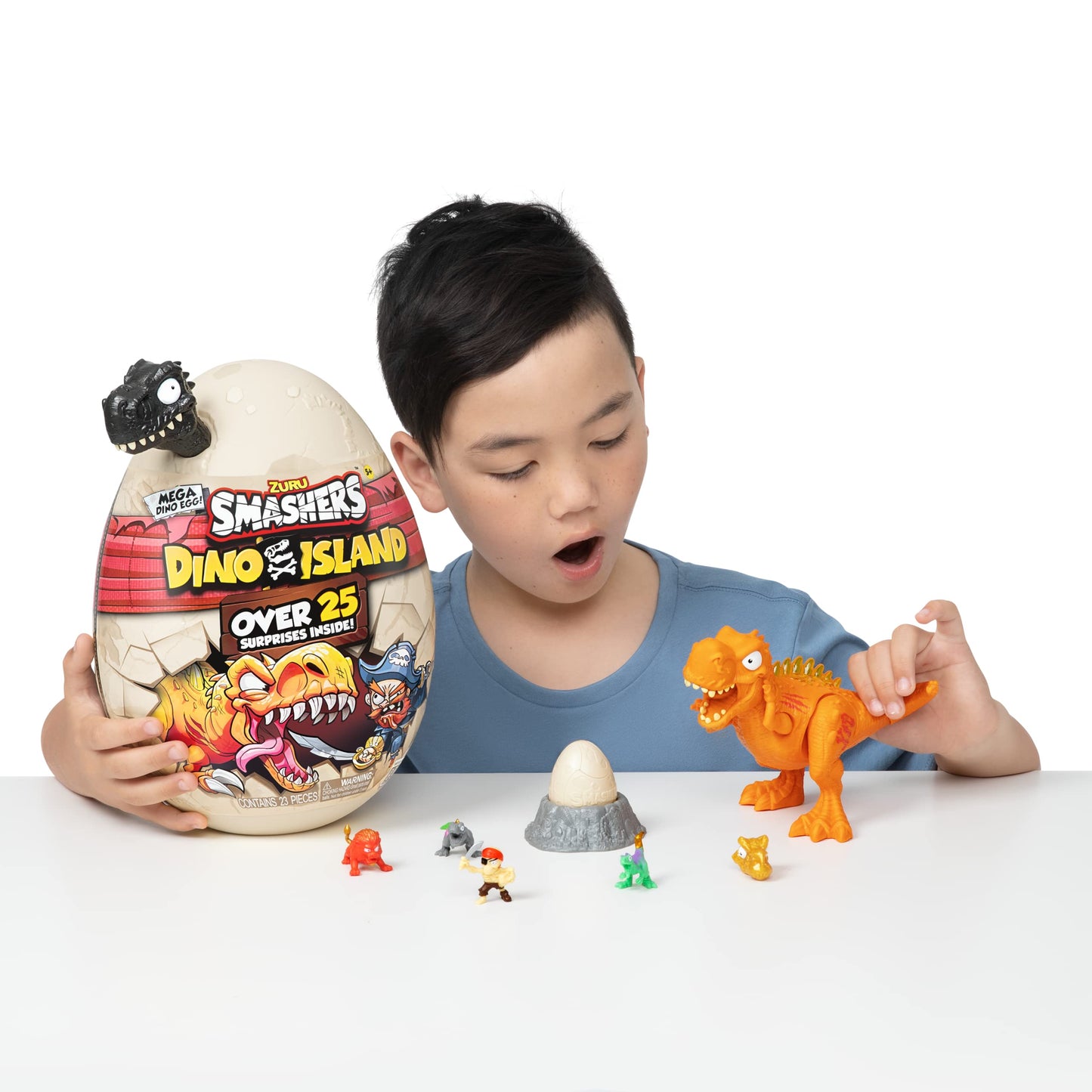 Smashers Dino Island Mega Egg T-Rex – 25 Surprises by ZURU SMASHERS