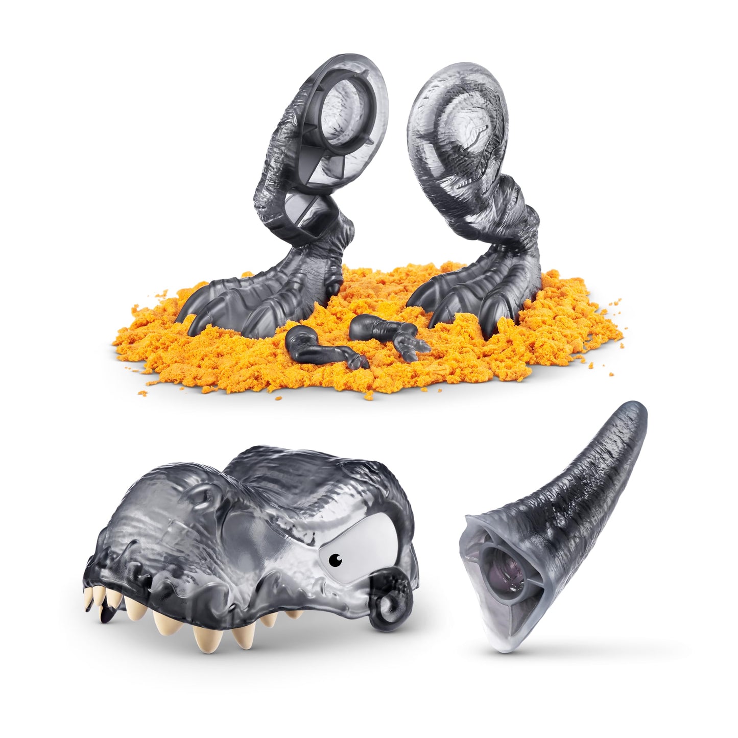 ZURU SMASHERS Dino Island T-Rex Battles (Black Version) – 50+ Surprises, Sand & Slime Battle Set