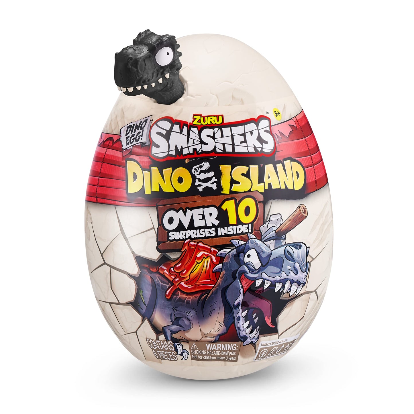 Smashers Dino Island Mini Egg T-Rex by ZURU – 10 Surprises, Slime & Sand (Ages 5+)