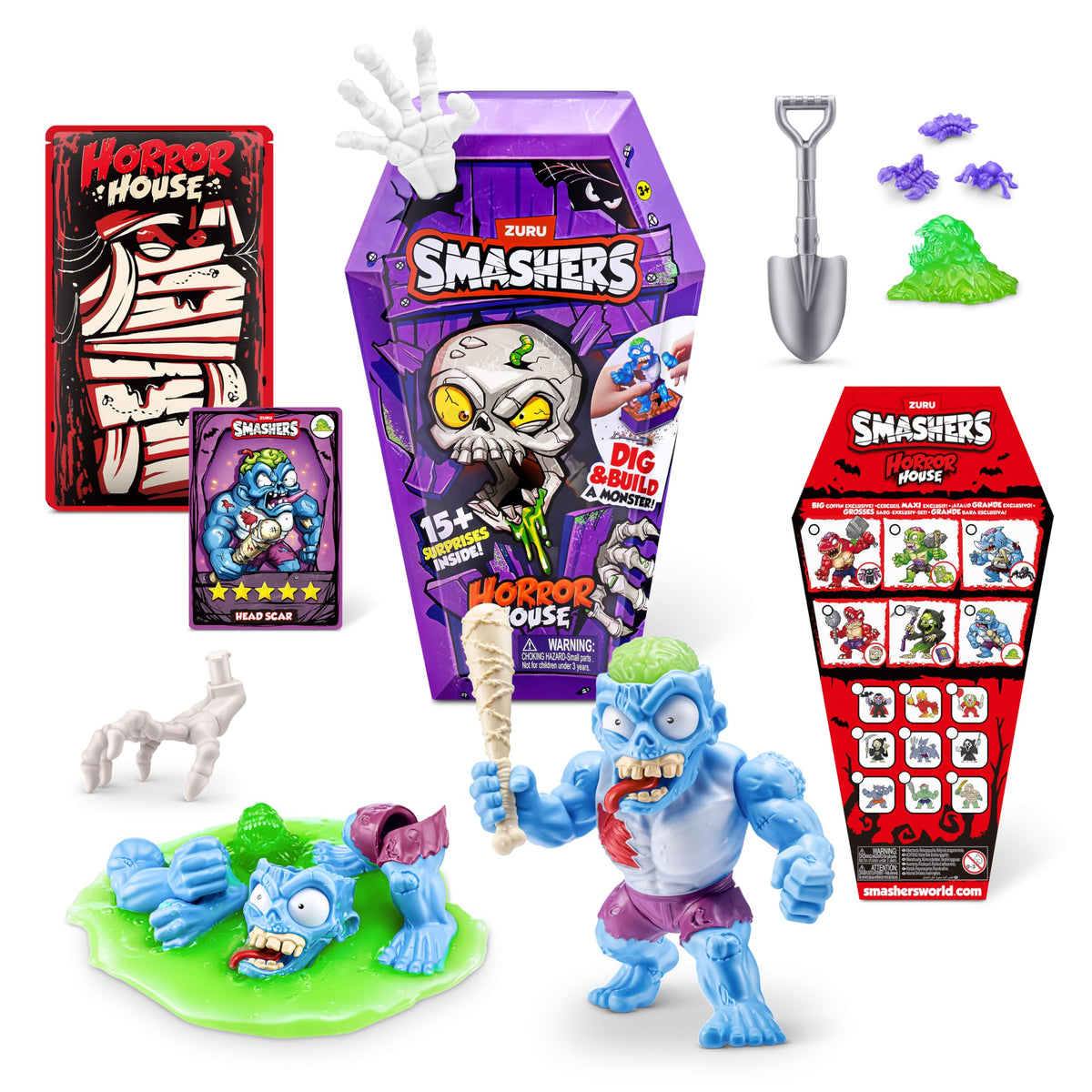 ZURU SMASHERS Horror House (Slasher) – Interactive Collectible Toy for Kids & Teens