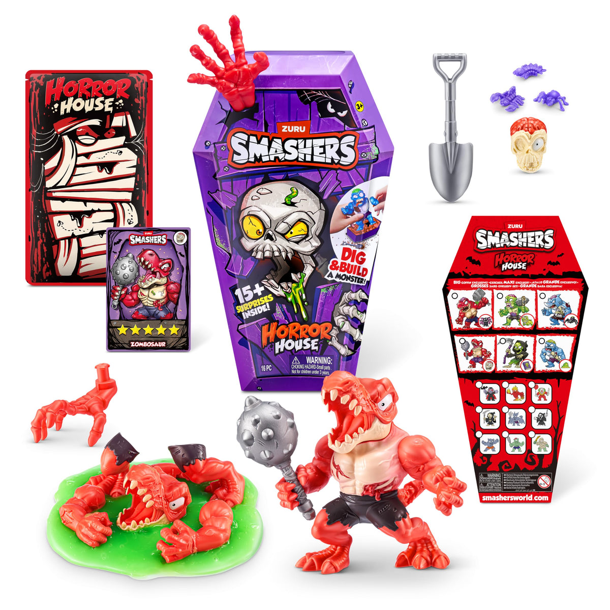 Smashers Horror House Zombosaur – Interactive Collectible Toy by ZURU