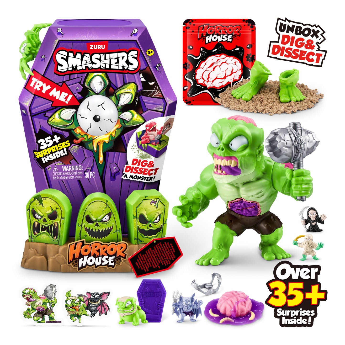Smashers Mega Horror House (Green) – ZURU Interactive Monster Toy & Collectible