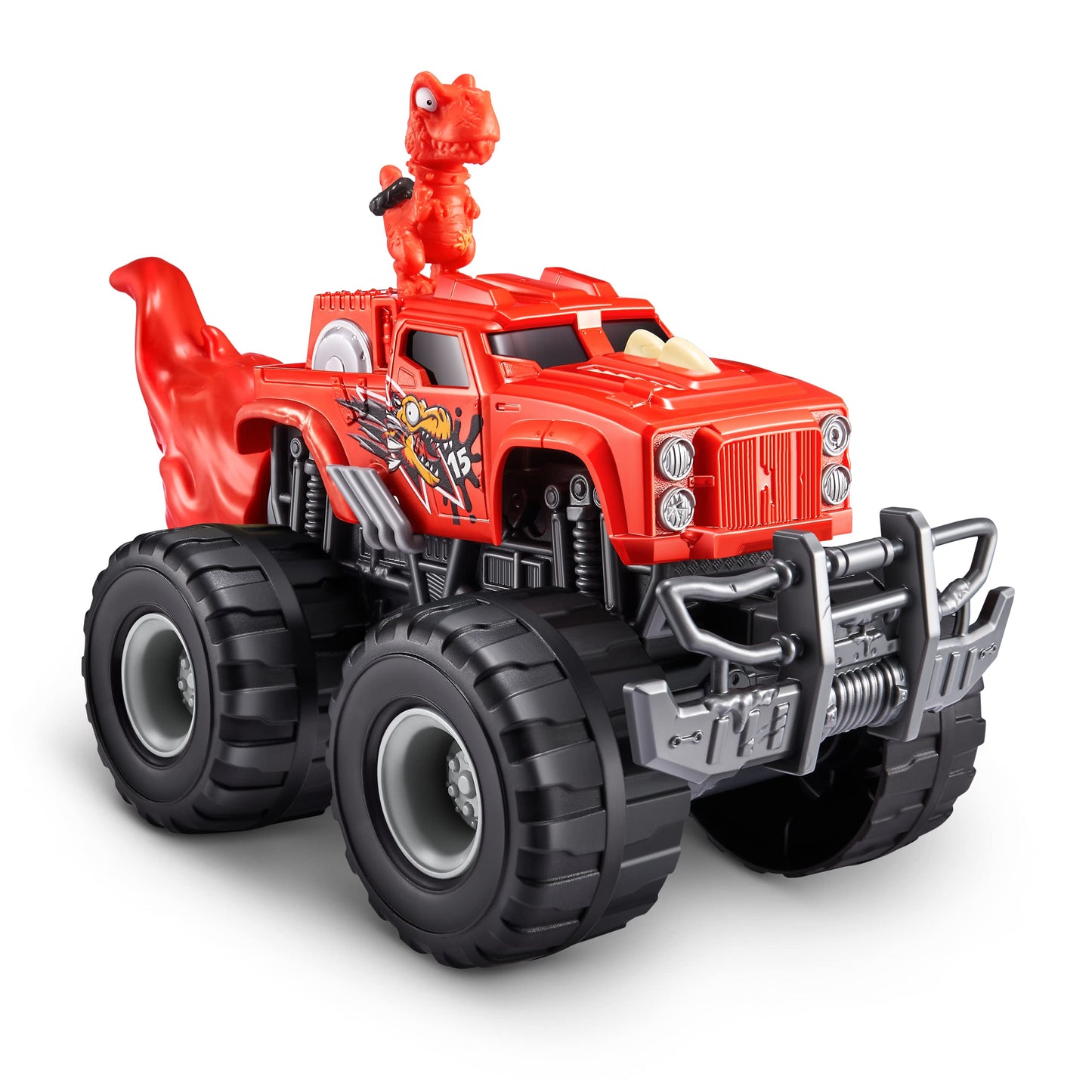Smashers Monster Wheels Red Flame Mystery Pack — 25+ Surprises, 3 Trucks | ZURU SMASHERS