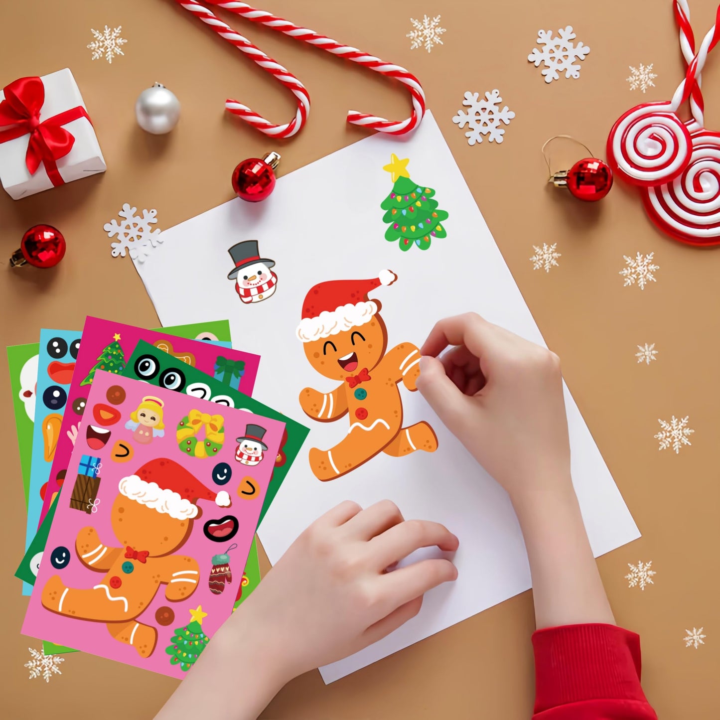 Zuxedle 36 Sheets Large Christmas Stickers for Kids – Crafts, Stocking Stuffers & Classroom Decor